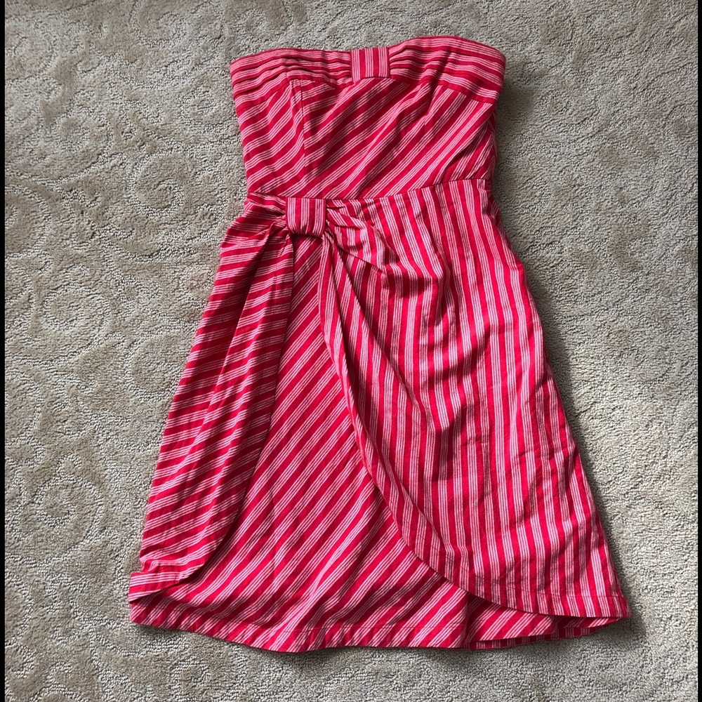 Anthropologie red dress